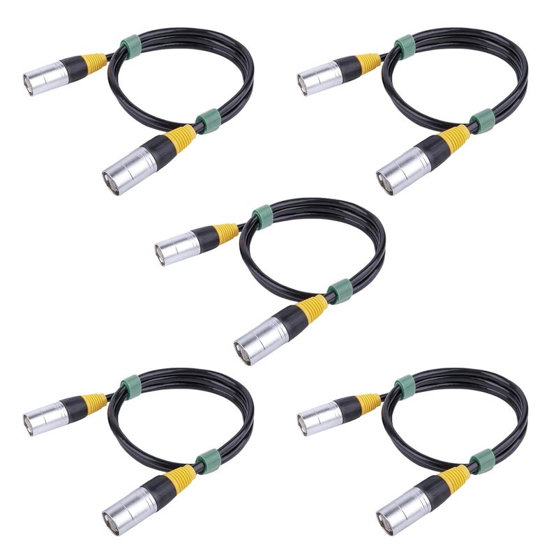 BESCOOS IP65 Waterproof RJ45 CAT5E Ethercon Cable Both Ends with Ethernet Shielded Connectors (3Feet_5PCS) - Image 1